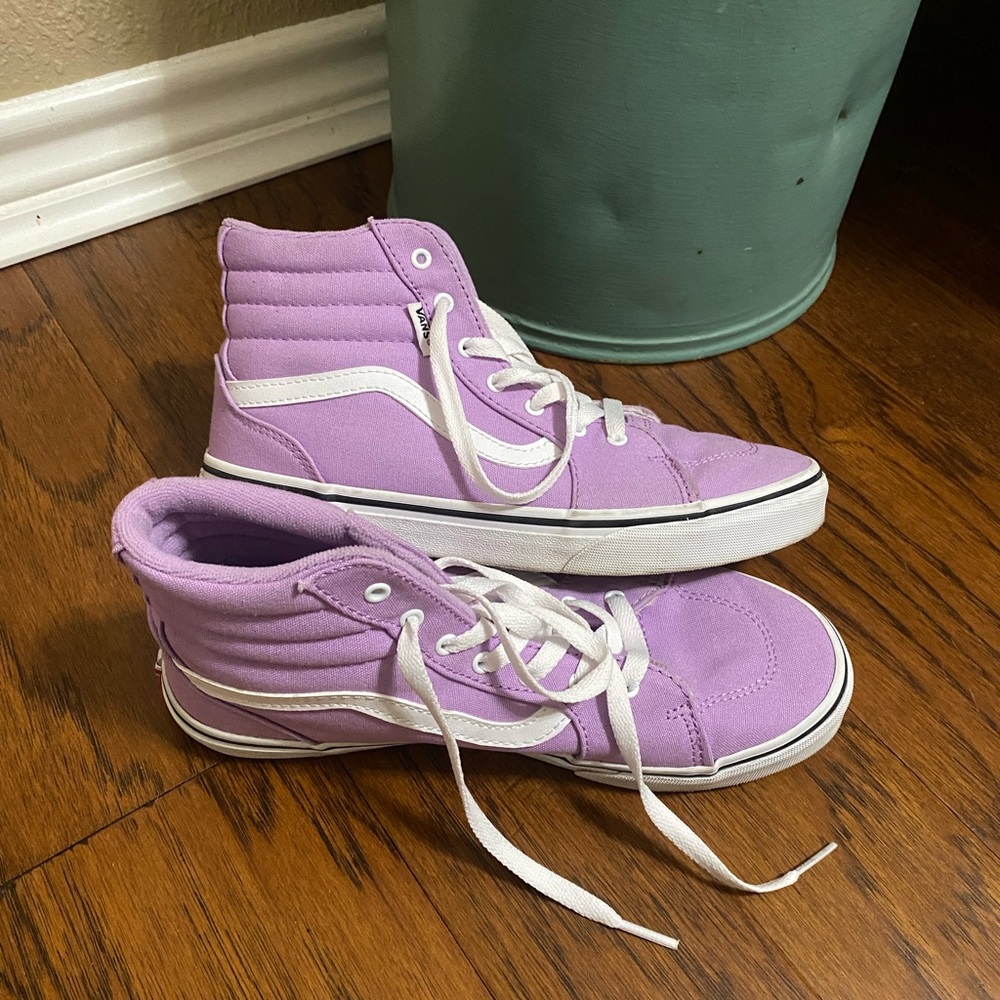 Lavender High Top Vans